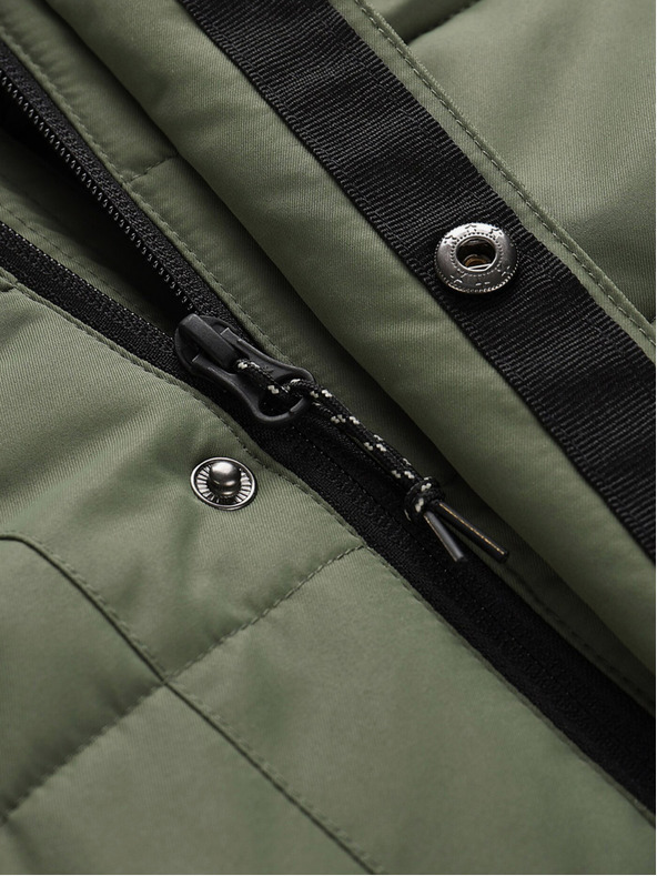 ALPINE PRO Schwarz-grüne Kinder-Winterjacke ALPINE PRO EGYPO