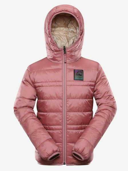 ALPINE PRO Beige-rosa Kinder-Wende-Winterjacke ALPINE PRO EROMO