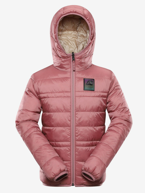 ALPINE PRO Beige-rosa Kinder-Wende-Winterjacke ALPINE PRO EROMO
