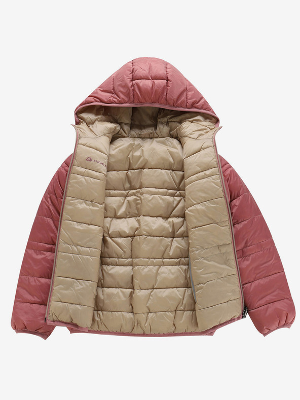 ALPINE PRO Beige-rosa Kinder-Wende-Winterjacke ALPINE PRO EROMO