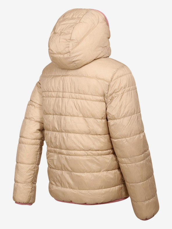 ALPINE PRO Beige-rosa Kinder-Wende-Winterjacke ALPINE PRO EROMO