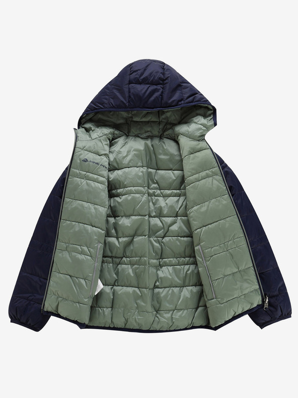 ALPINE PRO Khakiblaue Kinder-Wende-Winterjacke ALPINE PRO EROMO