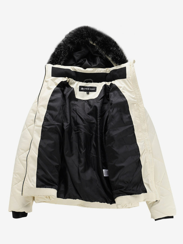 ALPINE PRO Cremefarbene Damen-Winterjacke ALPINE PRO LODERA