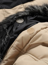 ALPINE PRO Schwarz-beige Herren-Winterjacke ALPINE PRO EGYP