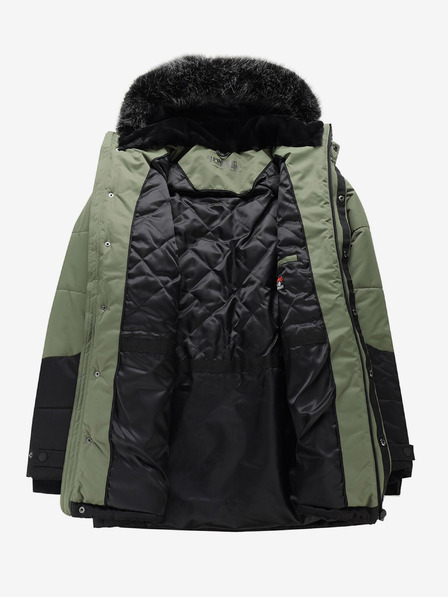 ALPINE PRO Schwarz-grüne Herren-Winterjacke ALPINE PRO EGYP