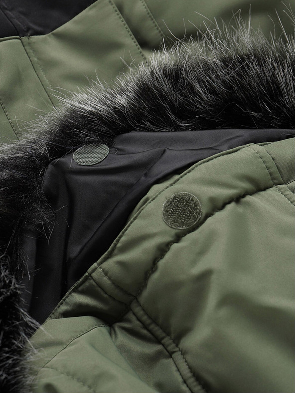 ALPINE PRO Schwarz-grüne Herren-Winterjacke ALPINE PRO EGYP