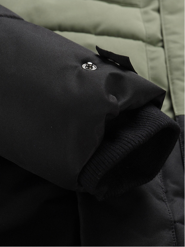 ALPINE PRO Schwarz-grüne Herren-Winterjacke ALPINE PRO EGYP