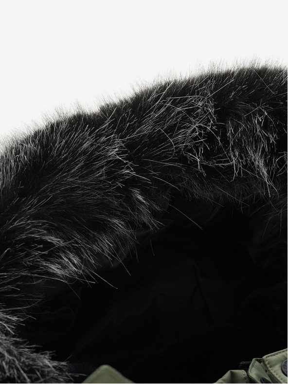 ALPINE PRO Schwarz-grüne Herren-Winterjacke ALPINE PRO EGYP