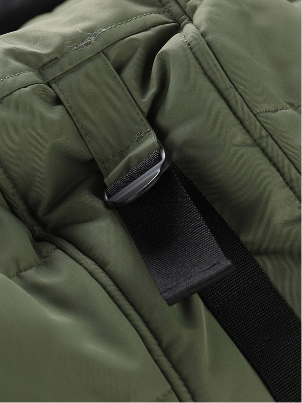 ALPINE PRO Schwarz-grüne Herren-Winterjacke ALPINE PRO EGYP