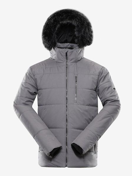 ALPINE PRO Graue Herren-Winterjacke ALPINE PRO LODER
