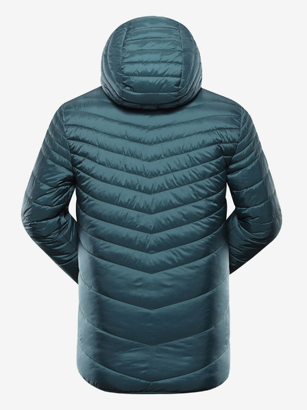 ALPINE PRO Grün-weiße Herren-Wende-Winterjacke ALPINE PRO EROM