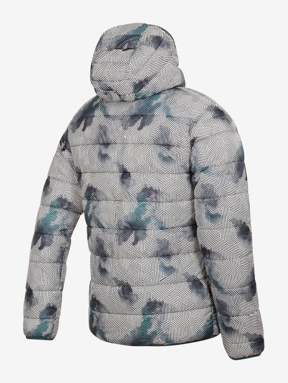 ALPINE PRO Grün-weiße Herren-Wende-Winterjacke ALPINE PRO EROM