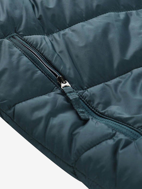 ALPINE PRO Grün-weiße Herren-Wende-Winterjacke ALPINE PRO EROM