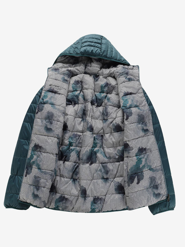 ALPINE PRO Grün-weiße Herren-Wende-Winterjacke ALPINE PRO EROM