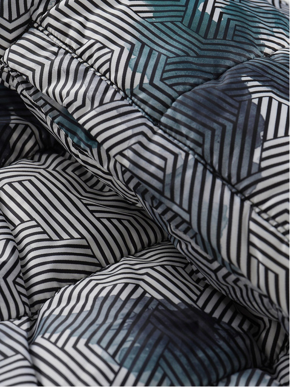 ALPINE PRO Grün-weiße Herren-Wende-Winterjacke ALPINE PRO EROM