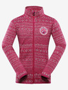 ALPINE PRO Dunkelrosa ALPINE PRO ZEGO Mädchen-Pullover mit Reißverschluss