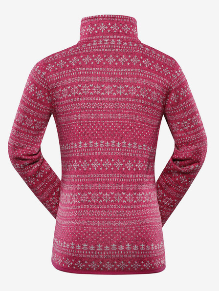 ALPINE PRO Dunkelrosa ALPINE PRO ZEGO Mädchen-Pullover mit Reißverschluss