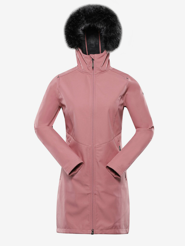 ALPINE PRO Rosa Damen-Softshell-Mantel mit Kapuze ALPINE PRO IBORA