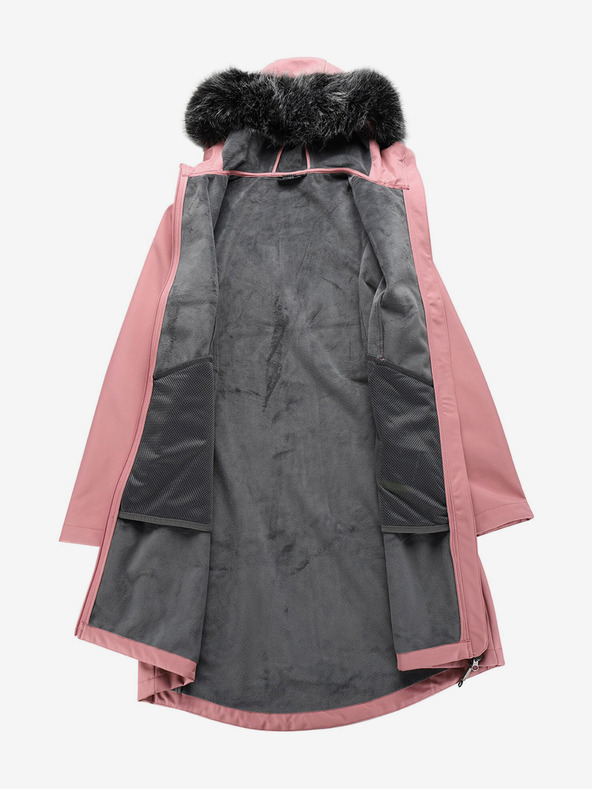 ALPINE PRO Rosa Damen-Softshell-Mantel mit Kapuze ALPINE PRO IBORA
