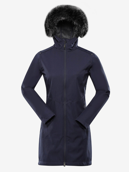 ALPINE PRO Dunkelblauer Damen-Softshell-Mantel mit Kapuze ALPINE PRO IBORA