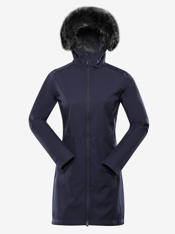ALPINE PRO Dunkelblauer Damen-Softshell-Mantel mit Kapuze ALPINE PRO IBORA
