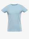 NAX Hellblaues Basic-T-Shirt für Frauen NAX DELENA