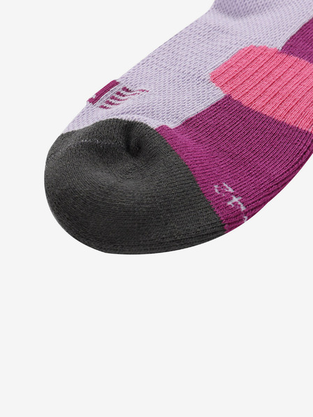 ALPINE PRO Rosa und lila Unisex-Socken mit antibakterieller Behandlung ALPINE PRO CERAHE