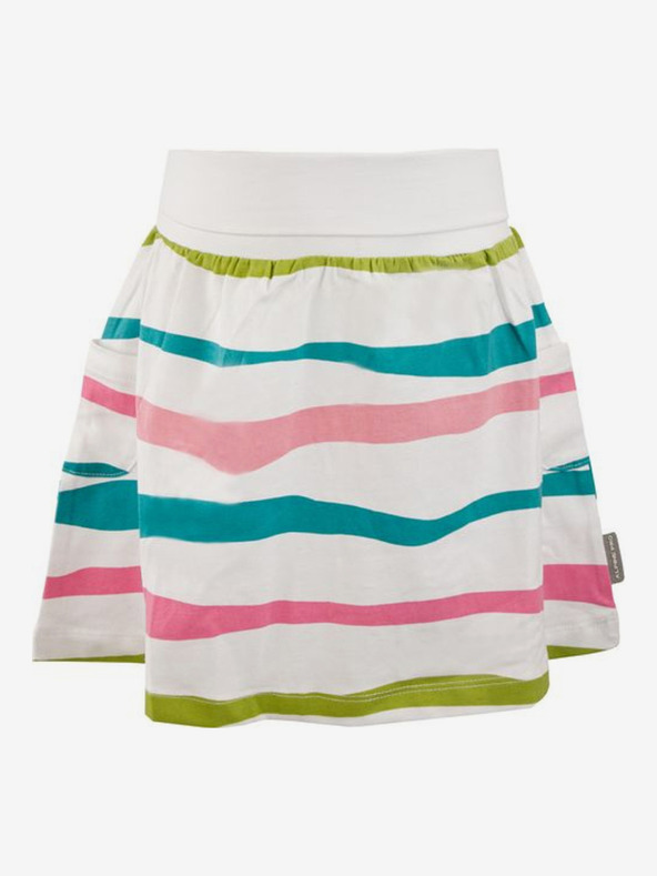 ALPINE PRO Weiß gestreifter Mädchen-Rock ALPINE PRO Owelo