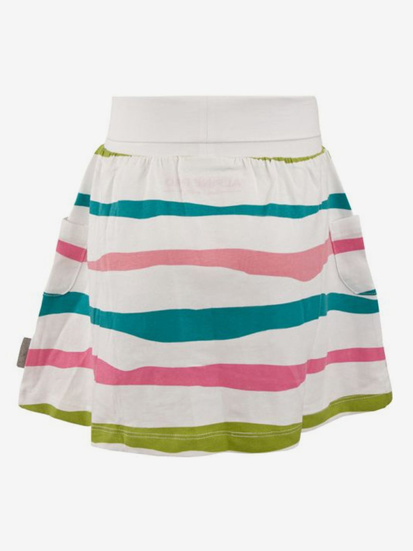 ALPINE PRO Weiß gestreifter Mädchen-Rock ALPINE PRO Owelo