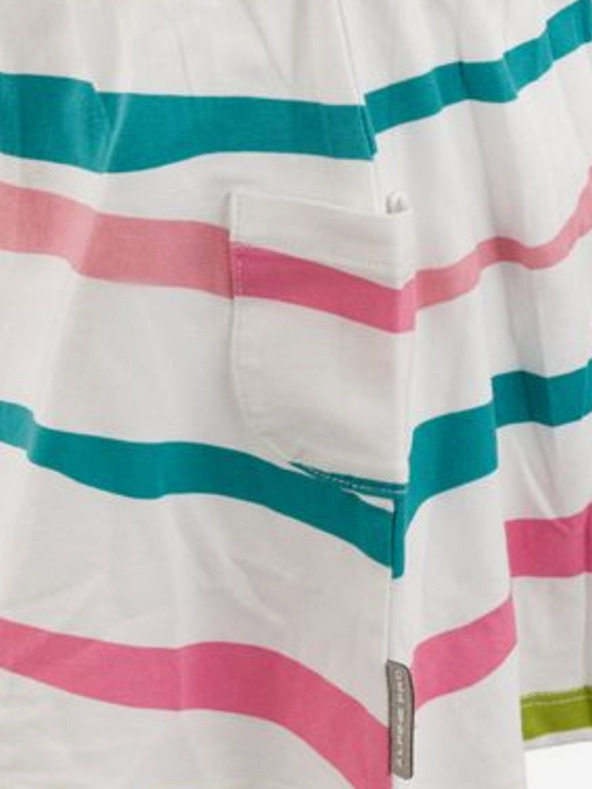 ALPINE PRO Weiß gestreifter Mädchen-Rock ALPINE PRO Owelo