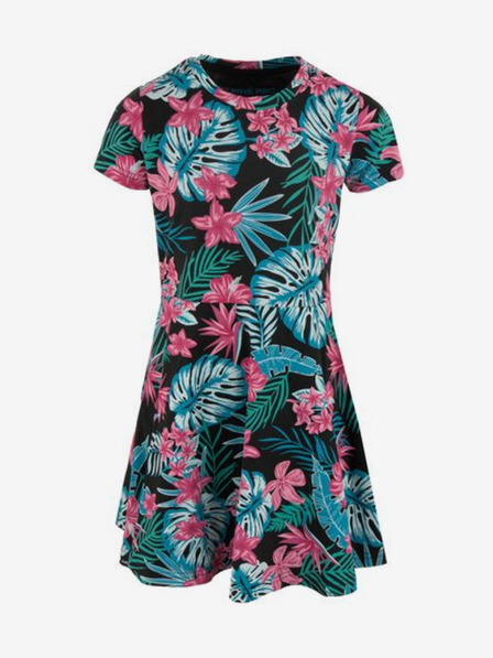 ALPINE PRO Rosa-grünes Mädchen-Blumenkleid ALPINE PRO Drimo