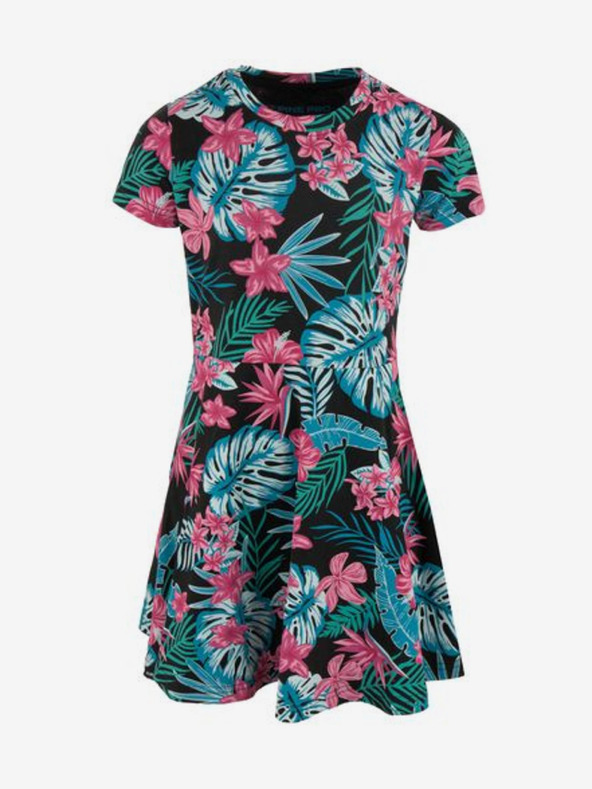 ALPINE PRO Rosa-grünes Mädchen-Blumenkleid ALPINE PRO Drimo