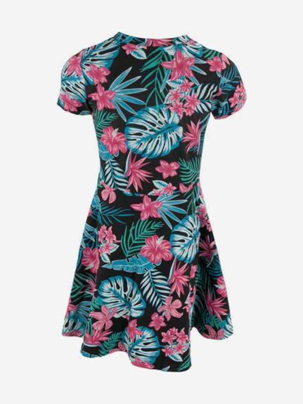 ALPINE PRO Rosa-grünes Mädchen-Blumenkleid ALPINE PRO Drimo