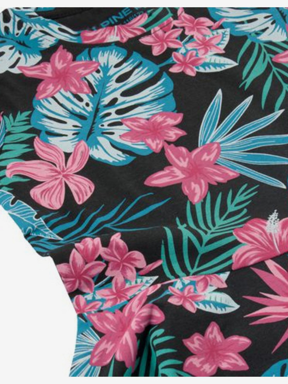 ALPINE PRO Rosa-grünes Mädchen-Blumenkleid ALPINE PRO Drimo