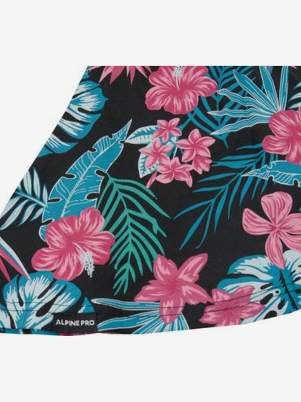 ALPINE PRO Rosa-grünes Mädchen-Blumenkleid ALPINE PRO Drimo