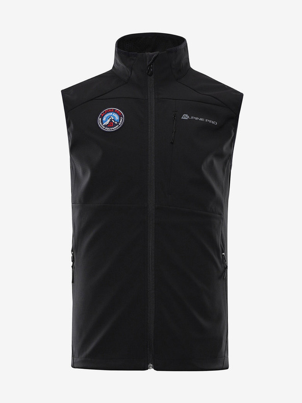 ALPINE PRO Schwarze Herren-Softshell-Weste ALPINE PRO WERS