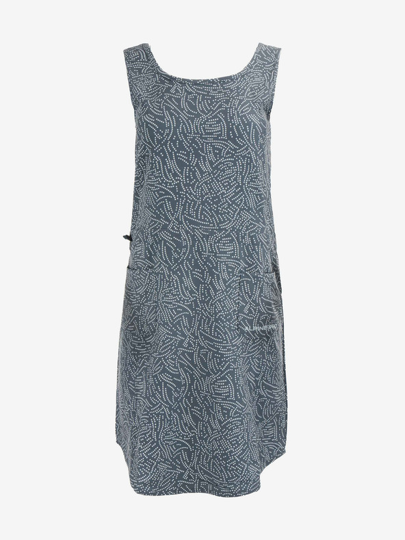 ALPINE PRO Grau gemustertes Damenkleid ALPINE PRO Cyphera