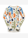 NAX Beigefarbenes gemustertes Kinder-Sweatshirt NAX Dermo