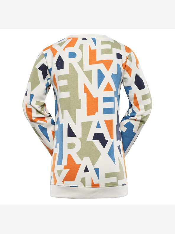 NAX Beigefarbenes gemustertes Kinder-Sweatshirt NAX Dermo