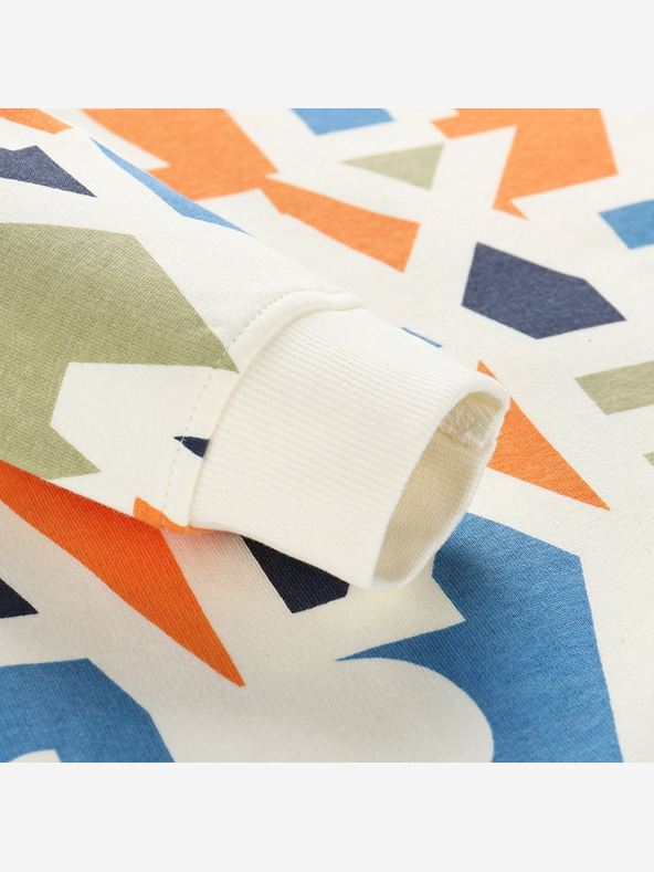 NAX Beigefarbenes gemustertes Kinder-Sweatshirt NAX Dermo