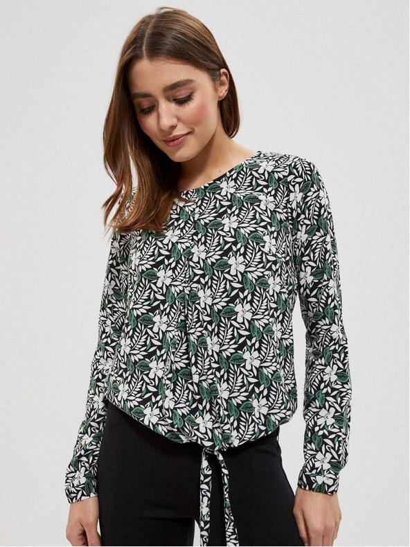 Moodo Einfarbiges Viskose-Shirt Moodo