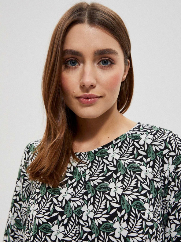 Moodo Einfarbiges Viskose-Shirt Moodo