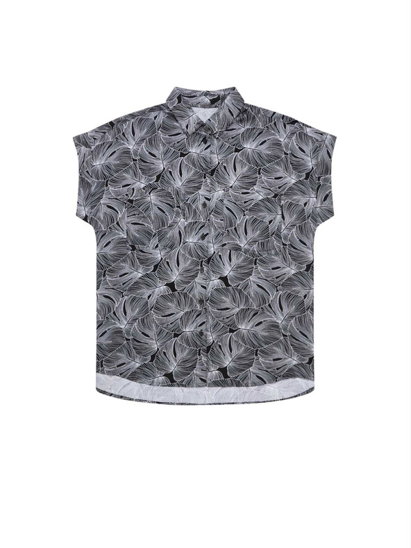 Moodo Bluse mit Rüschenärmeln Moodo