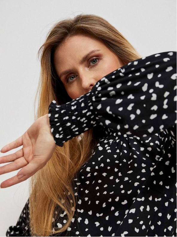 Moodo Schwarzes Damen-Strickkleid Moodo