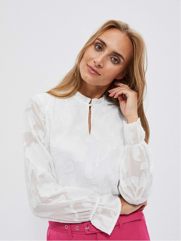 Moodo Weiß Damen Bluse Moodo
