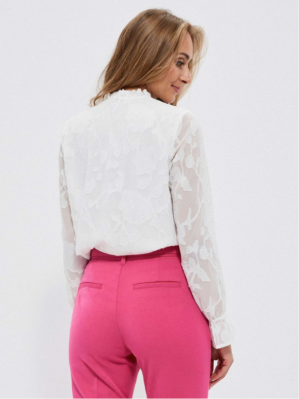 Moodo Weiß Damen Bluse Moodo