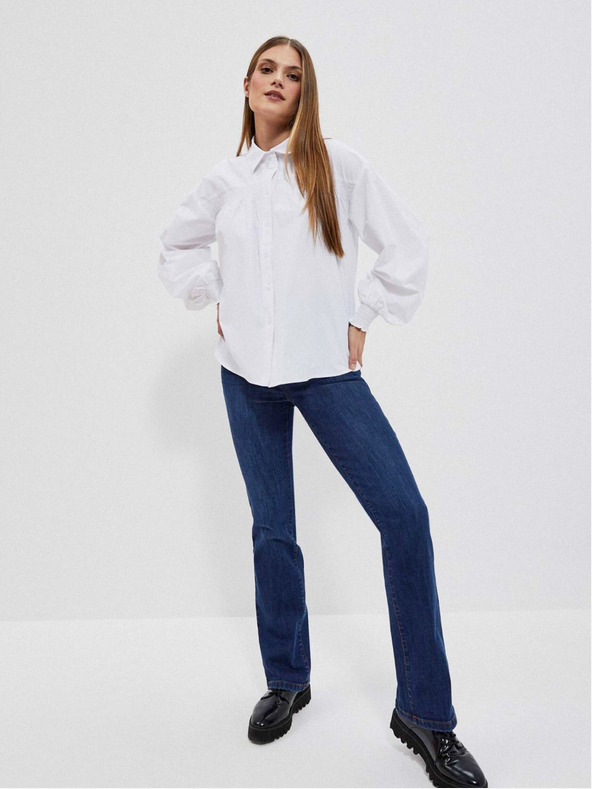 Moodo Weißes Damenhemd Moodo