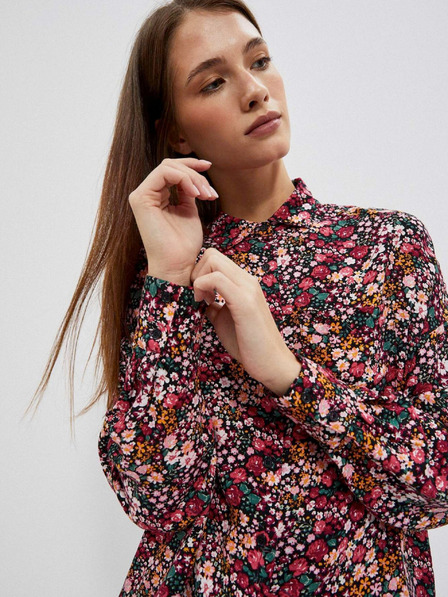 Moodo Rosa und schwarzes gemustertes Damenshirt Moodo