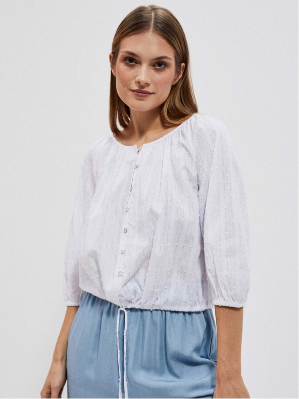 Moodo Weiß Damen Bluse Moodo