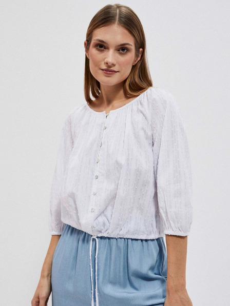 Moodo Weiß Damen Bluse Moodo